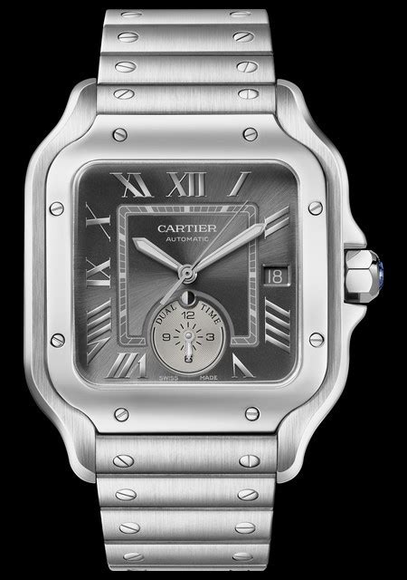 cartier santos de cartier dual time|santos de cartier dual watch.